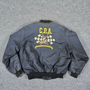 VTG USA 80s CRA California Racing Association Graphic Jacket Blue Men's Size L